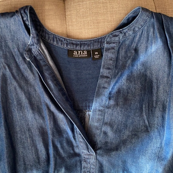 ANA blouse ombré denim to white size extra small - Picture 5 of 5